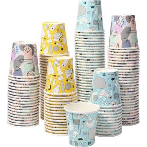 imageLamosi 5 oz Paper Cups 300 Pack Small Paper Cups 5 oz Disposable Bathroom Cup for Mouthwash Parties Picnics and BarbecuesGeometry