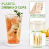 imageLamosi 100 Pack 12 oz Gold Plastic Cups Disposable Gold Glitter Plastic Cups Fancy Clear Plastic Cocktail Cups for Wedding Thanksgiving Christmas PartiesGold14OZ100