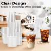 imageLamosi 100 Pack 16 oz Clear Plastic Cups with Lids and Straws Disposable Plastic Coffee Cups with Lids for Iced Coffee Cold Beverages Smoothies and ToGo Drinks16 OZ  100P