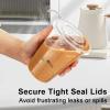 imageLamosi 100 Pack 16 oz Clear Plastic Cups with Lids and Straws Disposable Plastic Coffee Cups with Lids for Iced Coffee Cold Beverages Smoothies and ToGo Drinks12oz200pack with lids