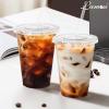 imageLamosi 100 Pack 16 oz Clear Plastic Cups with Lids and Straws Disposable Plastic Coffee Cups with Lids for Iced Coffee Cold Beverages Smoothies and ToGo Drinks16 OZ  100P