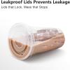 imageLamosi 100 Pack 16 oz Clear Plastic Cups with Lids and Straws Disposable Plastic Coffee Cups with Lids for Iced Coffee Cold Beverages Smoothies and ToGo Drinks24 OZ100Pack