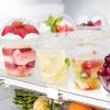 imageLamosi 100 Pack 9 oz Clear Plastic Cups with Lids Disposable Cups with Flat Lids Ideal for Ice Cream Cold Drinks Fruit Dessert Yogurt Parfait9OZ100PackFlat Lids