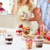 imageLamosi 100 Pack 9 oz Clear Plastic Cups with Lids Disposable Cups with Flat Lids Ideal for Ice Cream Cold Drinks Fruit Dessert Yogurt Parfait9OZ100PackDome Lids