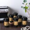imageLamosi 16 OZ Coffee Cups 500 Pack 16 Ounce To Go Cups with Lids Stir Sticks and Sleeves Disposable Coffee Cup 16 Ounce Black Hot Paper Cup for Home Travel OfficeBlack
