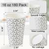 imageLamosi 180 Pack 12 oz Coffee Cups Paper Coffee Cup 12 oz Disposable Coffee Cups Leakproof Hot Drink Cup for Cafe Office Party16OZ180ct