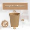 imageLamosi 200 Pack 8 OZ Kraft Paper Cups Brown Disposable Paper Coffee Cups Unbleached Paper Cups for HotCold Beverage Party Home OfficeKraft10oz200pack