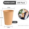 imageLamosi 200 Pack 8 OZ Kraft Paper Cups Brown Disposable Paper Coffee Cups Unbleached Paper Cups for HotCold Beverage Party Home OfficeKraft12oz100pack