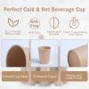 imageLamosi 200 Pack 8 OZ Kraft Paper Cups Brown Disposable Paper Coffee Cups Unbleached Paper Cups for HotCold Beverage Party Home OfficeKraft12oz100pack