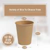 imageLamosi 200 Pack 8 OZ Kraft Paper Cups Brown Disposable Paper Coffee Cups Unbleached Paper Cups for HotCold Beverage Party Home OfficeKraft12oz210pack