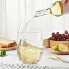 imageLamosi 24 Pack Plastic Wine Glasses Disposable 16 oz Stemless Wine Glasses for Party Reusable Crystal Clear Plastic Cups Shatterproof and BPAFreeClear