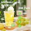 imageLamosi 300 Pack 12 oz Clear Plastic Cups12 Ounce Disposable Cups Cold Drinking Cups for Party Picnic BBQ Travel Halloween Christmas Events12 OZ300 Pack