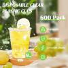 imageLamosi 300 Pack 12 oz Clear Plastic Cups12 Ounce Disposable Cups Cold Drinking Cups for Party Picnic BBQ Travel Halloween Christmas Events9 OZ300 Pack