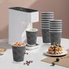 imageLamosi 500 Count 12 oz Insulated Coffee Cups Bulk Disposable Paper Cups No Lids 12oz Corrugated Ripple Wall Design for Hot Beverage GreyGray