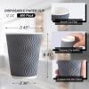 imageLamosi 500 Count 12 oz Insulated Coffee Cups Bulk Disposable Paper Cups No Lids 12oz Corrugated Ripple Wall Design for Hot Beverage GreyGray