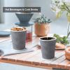 imageLamosi 500 Count 12 oz Insulated Coffee Cups Bulk Disposable Paper Cups No Lids 12oz Corrugated Ripple Wall Design for Hot Beverage GreyGray