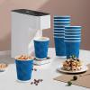 imageLamosi 500 Count 12 oz Insulated Coffee Cups Bulk Disposable Paper Cups No Lids 12oz Corrugated Ripple Wall Design for Hot Beverage GreyNavy
