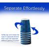 imageLamosi 500 Count 12 oz Insulated Coffee Cups Bulk Disposable Paper Cups No Lids 12oz Corrugated Ripple Wall Design for Hot Beverage GreyNavy