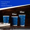imageLamosi 500 Count 12 oz Insulated Coffee Cups Bulk Disposable Paper Cups No Lids 12oz Corrugated Ripple Wall Design for Hot Beverage GreyNavy