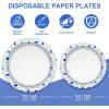 imageLamosi 85 Inch Disposable Paper Plates Paper Plates 200 Count Soak Proof Cut Proof Heavy Duty Disposable Plates for Everyday Use Party Wedding10 Inch 140Count