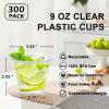 imageLamosi 9 oz Clear Plastic Cups 100 Pack Disposable Party Cups PET Clear Plastic Cocktail Tumblers for Party ampamp Wedding9OZ300PACK