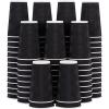 imageLamosi Coffee Cups 12 oz  120 Pack 12 oz Disposable Paper Coffee Cups Insulated Corrugated Kraft Ripple Wall Cup for Hot Beverage or Cold Drinks NavyBlack