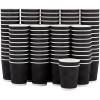 imageLamosi Coffee Cups 12 oz  120 Pack 12 oz Disposable Paper Coffee Cups Insulated Corrugated Kraft Ripple Wall Cup for Hot Beverage or Cold Drinks NavyBlack