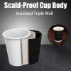 imageLamosi Coffee Cups 12 oz  120 Pack 12 oz Disposable Paper Coffee Cups Insulated Corrugated Kraft Ripple Wall Cup for Hot Beverage or Cold Drinks NavyBlack
