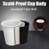 imageLamosi Coffee Cups 12 oz  120 Pack 12 oz Disposable Paper Coffee Cups Insulated Corrugated Kraft Ripple Wall Cup for Hot Beverage or Cold Drinks NavyBlack