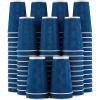 imageLamosi Coffee Cups 12 oz  120 Pack 12 oz Disposable Paper Coffee Cups Insulated Corrugated Kraft Ripple Wall Cup for Hot Beverage or Cold Drinks NavyNavy