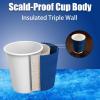 imageLamosi Coffee Cups 12 oz  120 Pack 12 oz Disposable Paper Coffee Cups Insulated Corrugated Kraft Ripple Wall Cup for Hot Beverage or Cold Drinks NavyNavy
