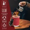 imageLamosi Disposable Coffee Cups with Lids 12 OZ 50 Pack Insulated Paper Coffee Cups with Lids Corrugated Ripple Wall To Go Coffee Cup with Lid for Hot Beverages BlueRed