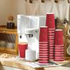 imageLamosi Disposable Coffee Cups with Lids 12 OZ 50 Pack Insulated Paper Coffee Cups with Lids Corrugated Ripple Wall To Go Coffee Cup with Lid for Hot Beverages BlueRed