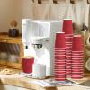 imageLamosi Disposable Coffee Cups with Lids 12 OZ 50 Pack Insulated Paper Coffee Cups with Lids Corrugated Ripple Wall To Go Coffee Cup with Lid for Hot Beverages BlueRed