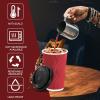 imageLamosi Disposable Coffee Cups with Lids 12 OZ 50 Pack Insulated Paper Coffee Cups with Lids Corrugated Ripple Wall To Go Coffee Cup with Lid for Hot Beverages BlueRed