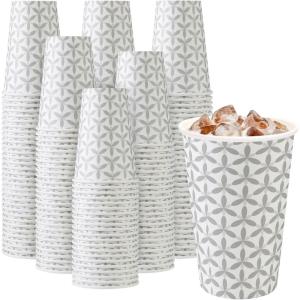 imageLamosi 180 Pack 12 oz Coffee Cups Paper Coffee Cup 12 oz Disposable Coffee Cups Leakproof Hot Drink Cup for Cafe Office Party16OZ180ct