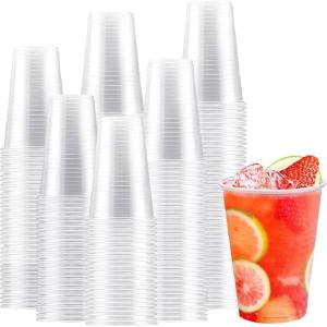 imageLamosi 300 Pack 12 oz Clear Plastic Cups12 Ounce Disposable Cups Cold Drinking Cups for Party Picnic BBQ Travel Halloween Christmas Events16 oz300 Pack