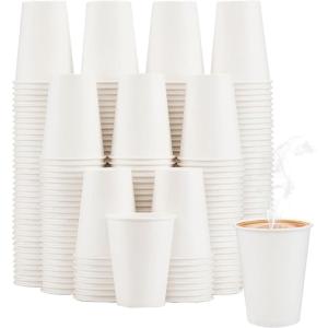imageLamosi 300 Pack Paper Cups 8 oz Disposable Coffee Cups Paper Coffee Cups 8 oz White HotCold Beverage Drinking Cup for Water Juice or Tea Office Party Home Travel10 oz240 Pack