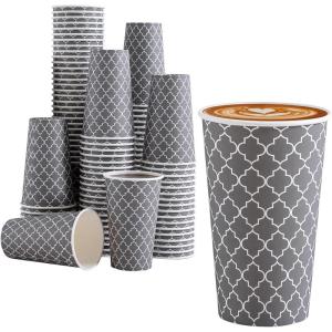 imageLamosi Coffee Cups 12OZ 500 Pack Disposable Coffee Cup Disposable Cups12 oz Hot Cups12 oz Paper Insulated Cup for Cold Hot Drinks No Lids16OZ180PACK