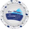 imageLamosi 150 Counts 12 oz Paper Bowls Heavy Duty Soak Proof Paper Bowls Microwave Safe Disposable Bowls Bulk for Breakfast Lunch and Dinner Meals12OZ150 Pack