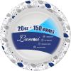 imageLamosi 150 Counts 12 oz Paper Bowls Heavy Duty Soak Proof Paper Bowls Microwave Safe Disposable Bowls Bulk for Breakfast Lunch and Dinner Meals20OZ150 Pack