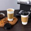 imageLamosi 100 Pack 16 oz Disposable Coffee Cups with Lids and Sleeves White LeakProof To Go Coffee Cups with Lids HotCold Beverage Drinking Cup for Home Office Hotel Parties TravelWhite16OZ100