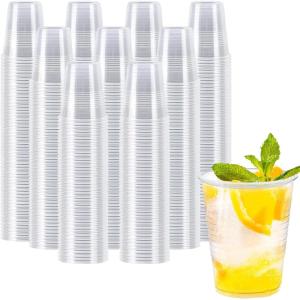 imageLamosi 1000 Pack 12 oz Clear Plastic Cups12 Ounce Disposable Cups Cold Drinking Cups for Party Events5 OZ600Pack