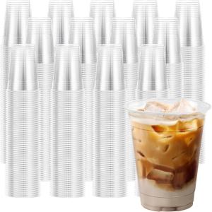 imageLamosi 1000 Pack 16 oz Clear Plastic Cups Disposable Cups Wine Cocktail Punch Sturdy ampamp Food Safe Plastic Cup for Party ampamp Wedding12OZ1000PACK