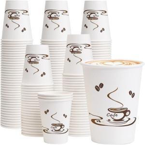 imageLamosi Coffee Cups 12 oz 240 Pack Disposable Paper Cups for Hot or Cold Drinks Insulated Leakproof Cup for Cafe Office hotel and Home12OZ240 Pack