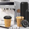 image:imageLamosi 16 oz Disposable Coffee Cups with Lids 50 Pack Insulated Hot Cups To Go Paper Coffee Cups with Lids and Straws Corrugated Ripple Wall Cup for Hot Drink Office Coffee Bar Champagne50PackChampagne