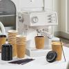 image:imageLamosi 16 oz Disposable Coffee Cups with Lids 50 Pack Insulated Hot Cups To Go Paper Coffee Cups with Lids and Straws Corrugated Ripple Wall Cup for Hot Drink Office Coffee Bar Champagne50PackChampagne