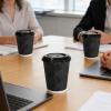 image:imageLamosi 16 oz Disposable Coffee Cups with Lids 50 Pack Insulated Hot Cups To Go Paper Coffee Cups with Lids and Straws Corrugated Ripple Wall Cup for Hot Drink Office Coffee Bar Champagne50PackBlack