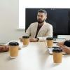 image:imageLamosi 16 oz Disposable Coffee Cups with Lids 50 Pack Insulated Hot Cups To Go Paper Coffee Cups with Lids and Straws Corrugated Ripple Wall Cup for Hot Drink Office Coffee Bar Champagne50PackChampagne
