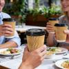 image:imageLamosi 16 oz Disposable Coffee Cups with Lids 50 Pack Insulated Hot Cups To Go Paper Coffee Cups with Lids and Straws Corrugated Ripple Wall Cup for Hot Drink Office Coffee Bar Champagne50PackChampagne